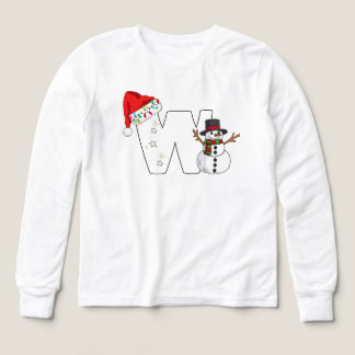 Regalo de Navidad con letra w blanca