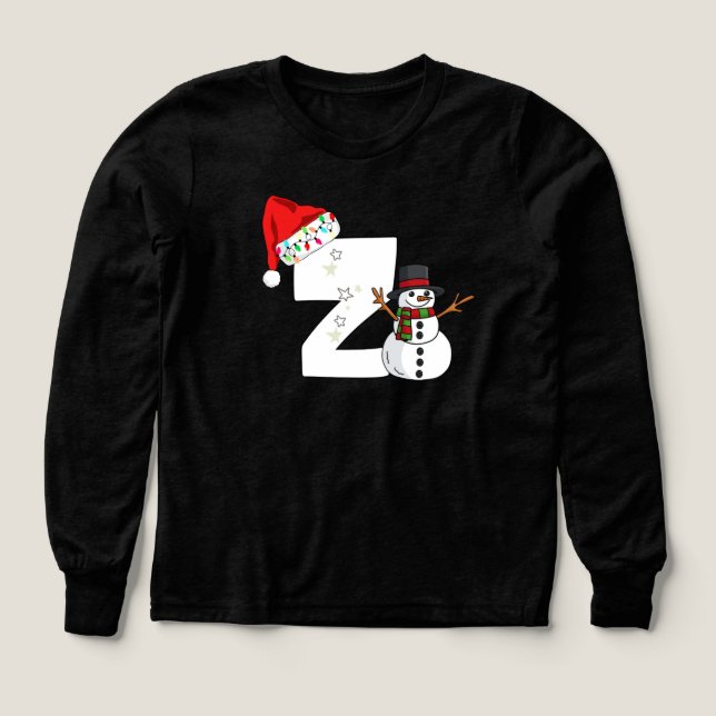 Regalo de Navidad con letra z blanca (Diseño frontal)