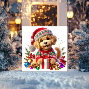 Regalo de Navidad de Caniche