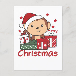 Regalo de Navidad de mono Animales de invierno Mon