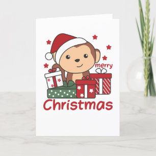 Regalo de Navidad de mono Animales de invierno Mon