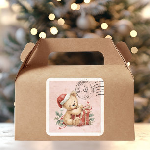 Regalo de Navidad de Osito de Peluche Mono Sello d