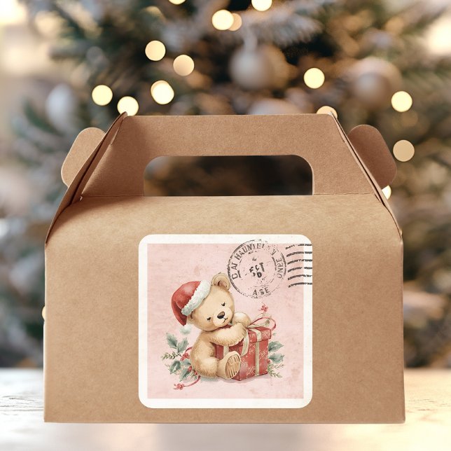 Regalo de Navidad de Osito de Peluche Mono Sello d (Subido por el creador)