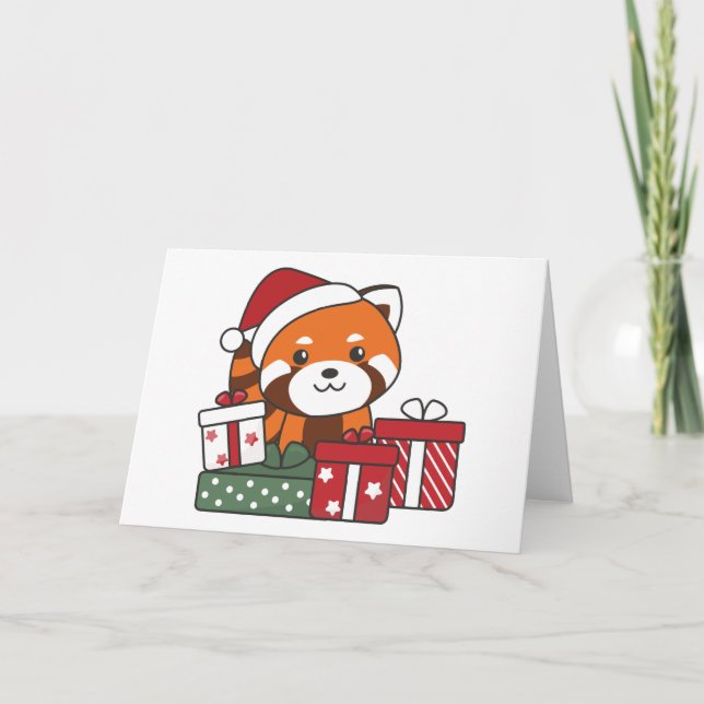 Regalo de Navidad del Panda Rojo Invierno Pandas R (Anverso)