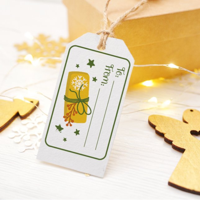Regalo de Navidad - etiqueta de regalo gnome (Christmas present - gnome gift tag)