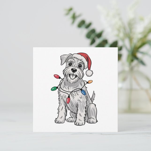 Regalo de Navidad para amantes de perros Schnauzer (Anverso de pie)