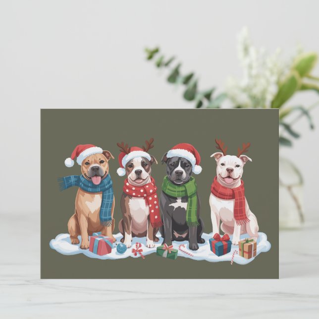 Regalo de Navidad para Dueño de Perro Pitbull Fies (Anverso de pie)