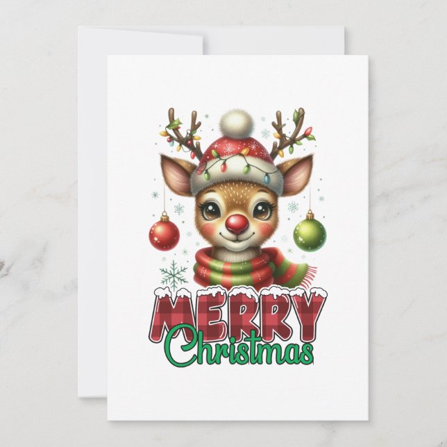 Regalo de Navidad Reno de Feliz Navidad (Anverso)