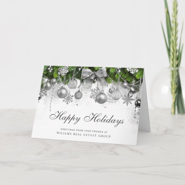 Regalo de Navidad Rústica Retro Ornamento Corporat (Anverso)