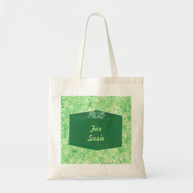 Regalo de Navidad Verde con bolsa personalizada Bo (Frente)