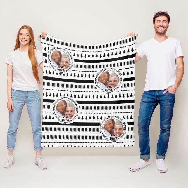 Regalo de Navidades de la manta de la foto de un d (In situ)