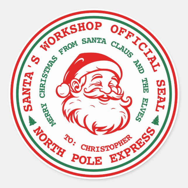 Regalo de Navidades de sellos oficiales de Santa C (Anverso)