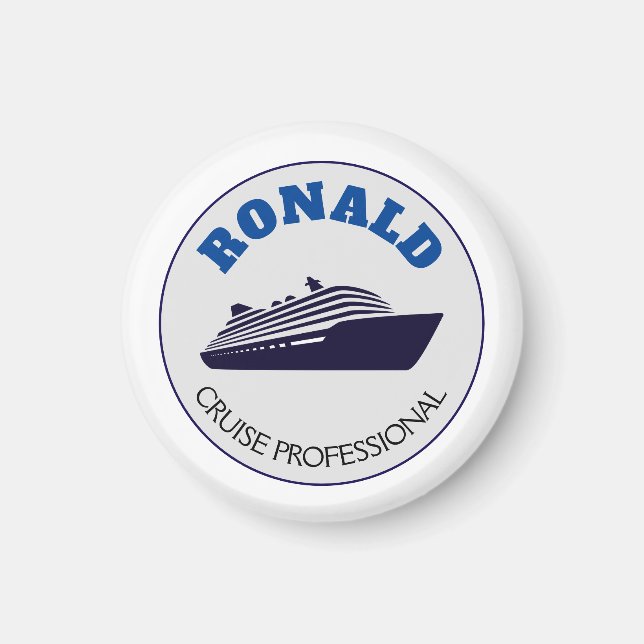 Regalo de nombre de imán profesional de crucero (Frente)