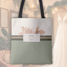 Regalo de novia boho moderno Bolsa de mano de verd