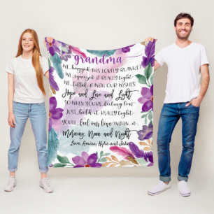 Regalo de novias, Personalizado, manta de abuelas,