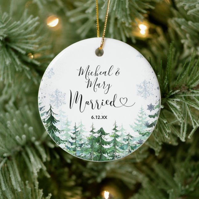 Regalo de ornamento Boda de los pinos de montaña (Árbol)