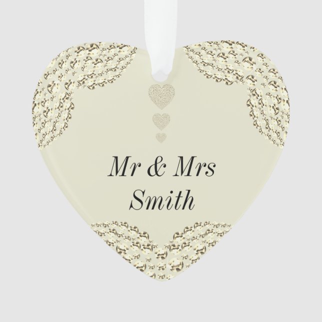 Regalo de ornamento boda personalizado inusual de  (Anverso)