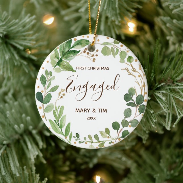 Regalo de ornamento comprometido para la primera N (Árbol)