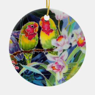 Regalo de ornamento de árbol de Navidad de Lovebir