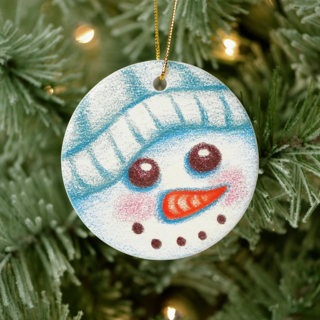 Regalo de ornamento de árbol navideño de Snowman (Árbol)
