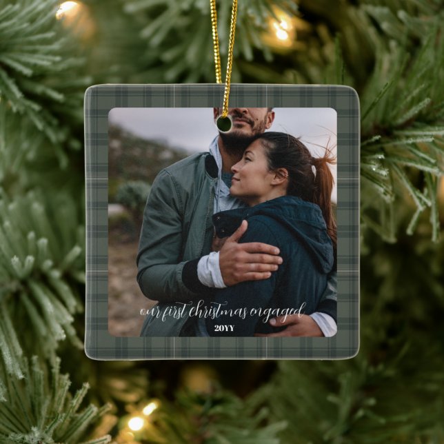 Regalo de ornamento de foto de compromiso ruso - P (Árbol)