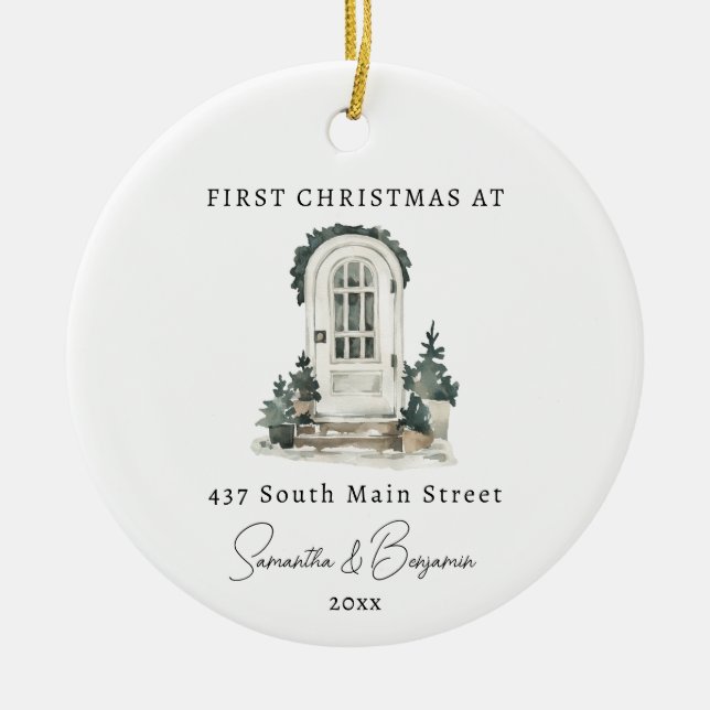 Regalo de Ornamento de Navidad en Casa Nueva Puert (Frente)