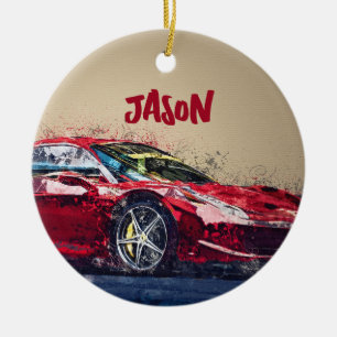 Regalo de ornamento personalizado de coche de raza