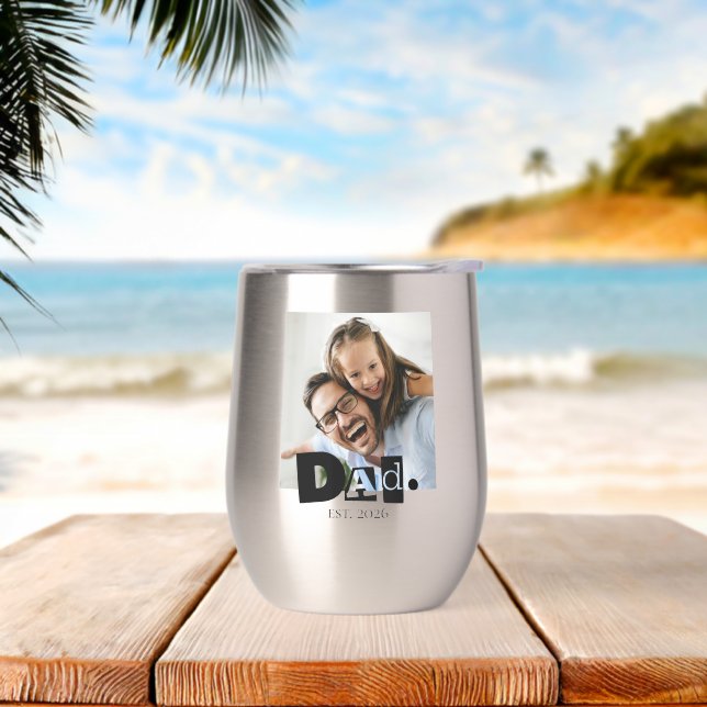 Regalo de padre año establecido foto personalizada (Playa)