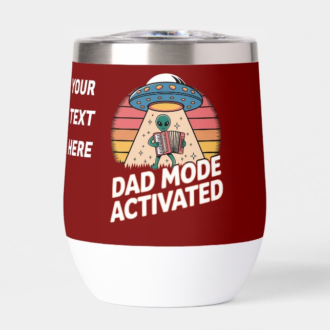 Regalo de Papá Alien Divertido Modo Activado (Frente)