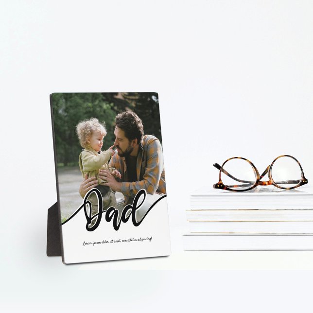 Regalo de papá e hijo | Fijar ración 5x7 en placa (fathers day | father and son | gift for father | gift for son | birthday | custom photo | unique )