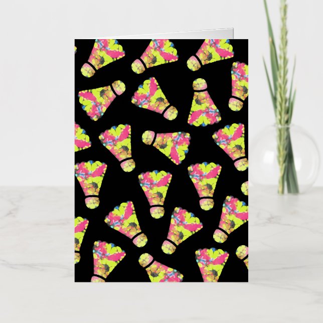 Regalo de patrón de color de arte del Shuttlecock  (Anverso)