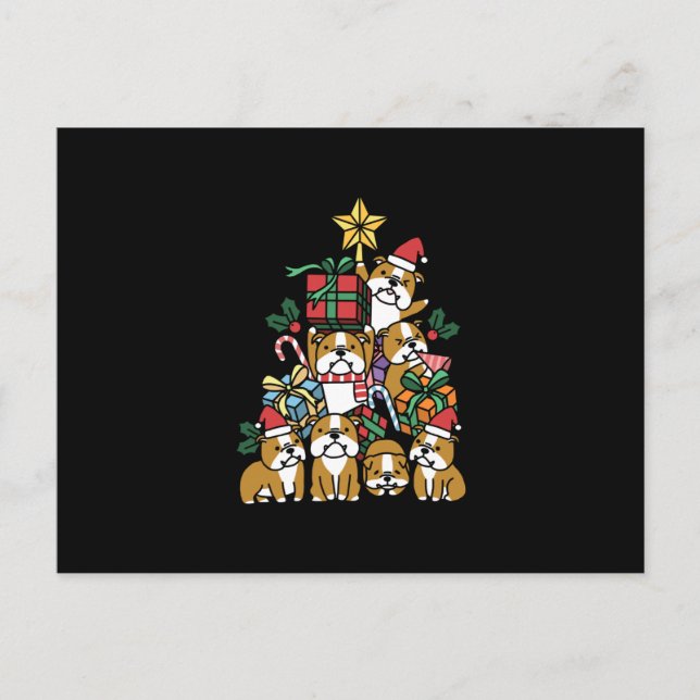 Regalo de Perro | Árbol de Navidad Perro Bulldog I (Anverso)