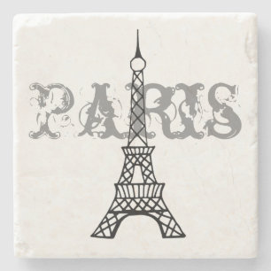 Regalo de posavasos de piedra de la Torre Eiffel d