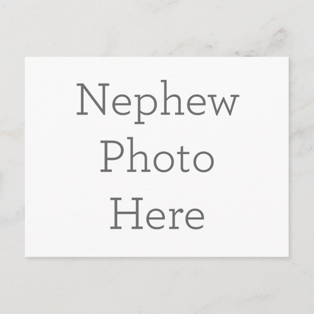 Regalo de postal con foto única del sobrino (Anverso)