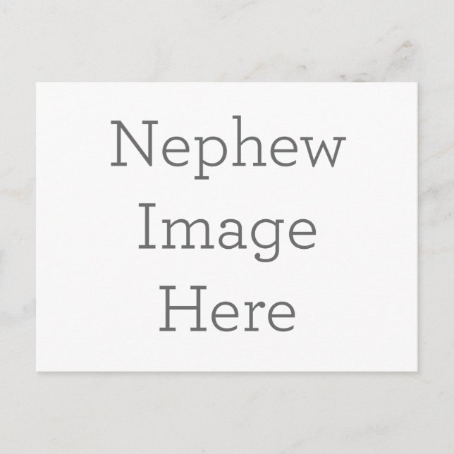 Regalo de postal del sobrino personalizado (Anverso)