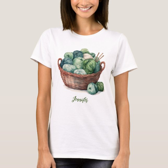 Regalo de punto de camiseta personalizada Yarn (Anverso)