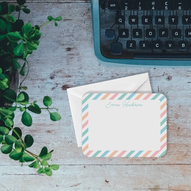 Regalo de rayas de arcoiris para tarjeta de nota p (Subido por el creador)