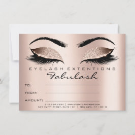 Regalo de regalo de certificado de maquillaje rosa