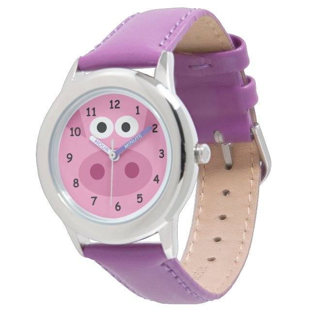 Regalo de reloj de cerdo rosa lindo para chica de  (Angular)