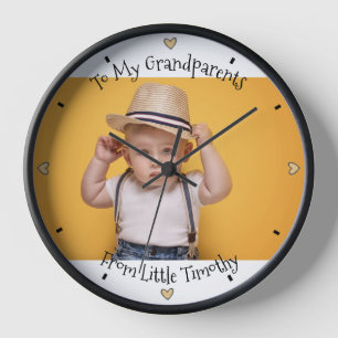 Regalo de reloj de fotos y reloj de pared de repro