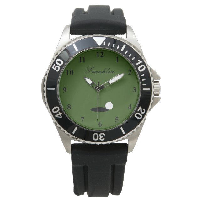 Regalo de reloj de golf para personalizados y afic (Anverso)