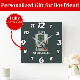 Regalo de reloj de pared con foto de mi novia