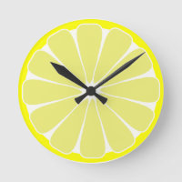 Regalo de reloj de pared de fruta de limón de coci