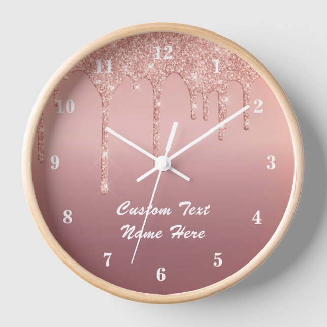 Regalo de reloj de pared de texto para Personaliza (Anverso)