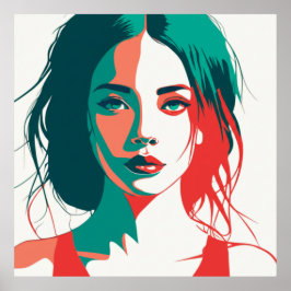 Regalo de retrato para mujeres de arte pop