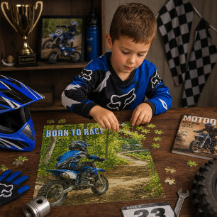 Regalo de rompecabezas de carrera de motocross par