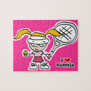 Regalo de rompecabezas de tenis para chicas