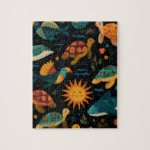 Regalo de rompecabezas de verano de amigos tropica