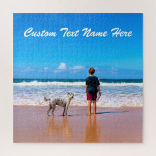 Regalo de rompecabezas personalizado con texto y f