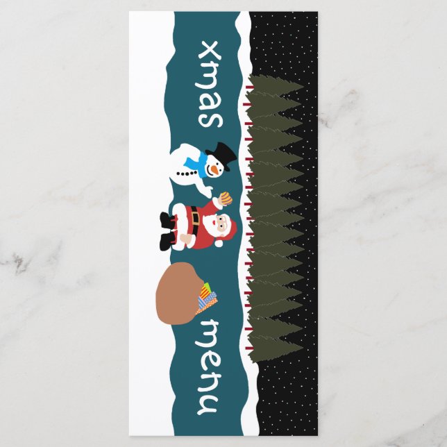 Regalo de Santa al menú de Snowman (Anverso)